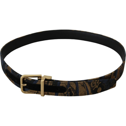 Dolce & Gabbana Multicolor Jacquard Leather Logo Buckle Belt 1728,5 Inches,67345645728,75 cm / 29,Accessories,Belts - Accessories,Belts - Women - Accessories,Dolce & Gabbana,Material: Leather,Multicolor,New with tags,Regular Belts - Belts - Accessories,Wo