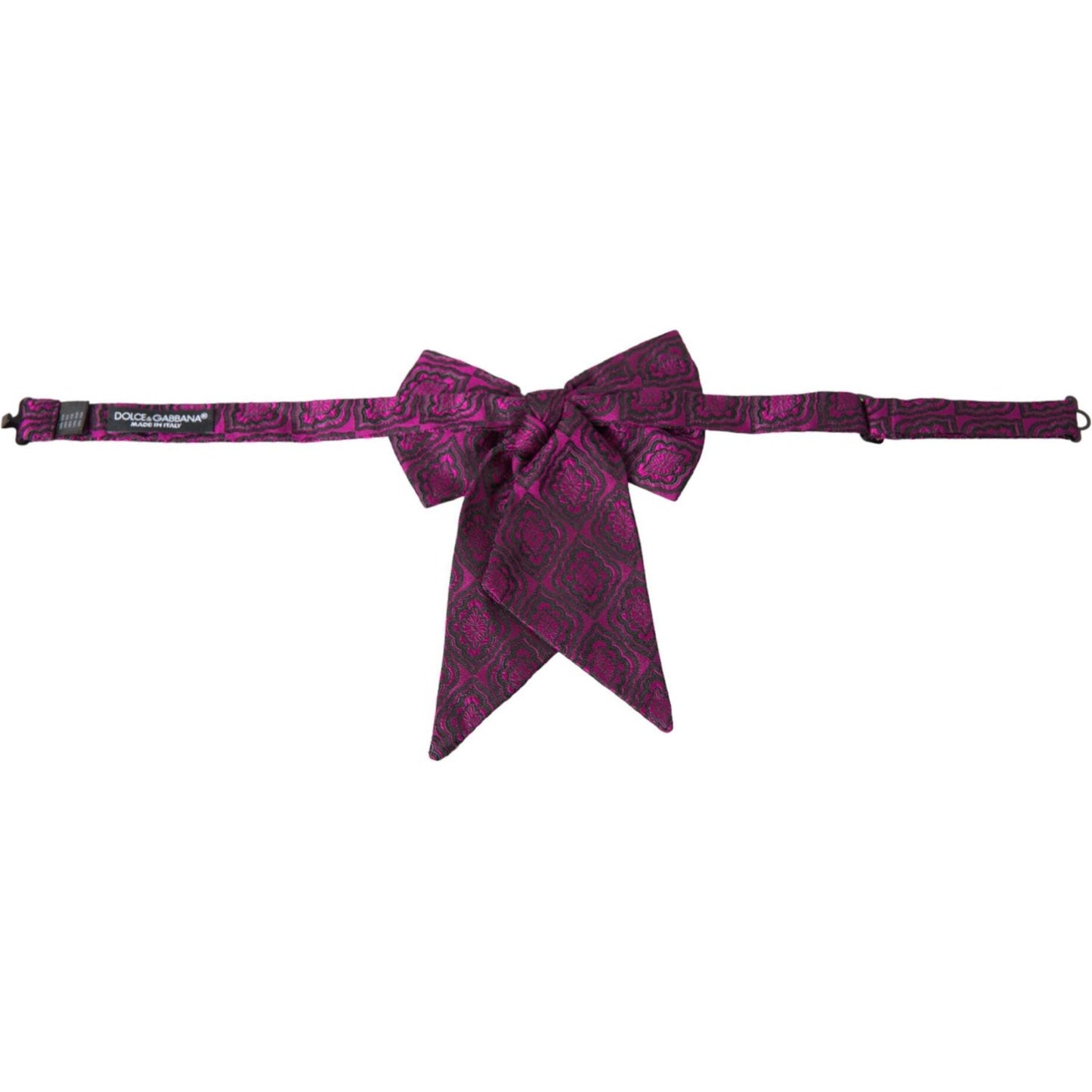 Dolce & Gabbana Purple Ribbon Silk Adjustable Neck Men Bow Tie Dolce & Gabbana