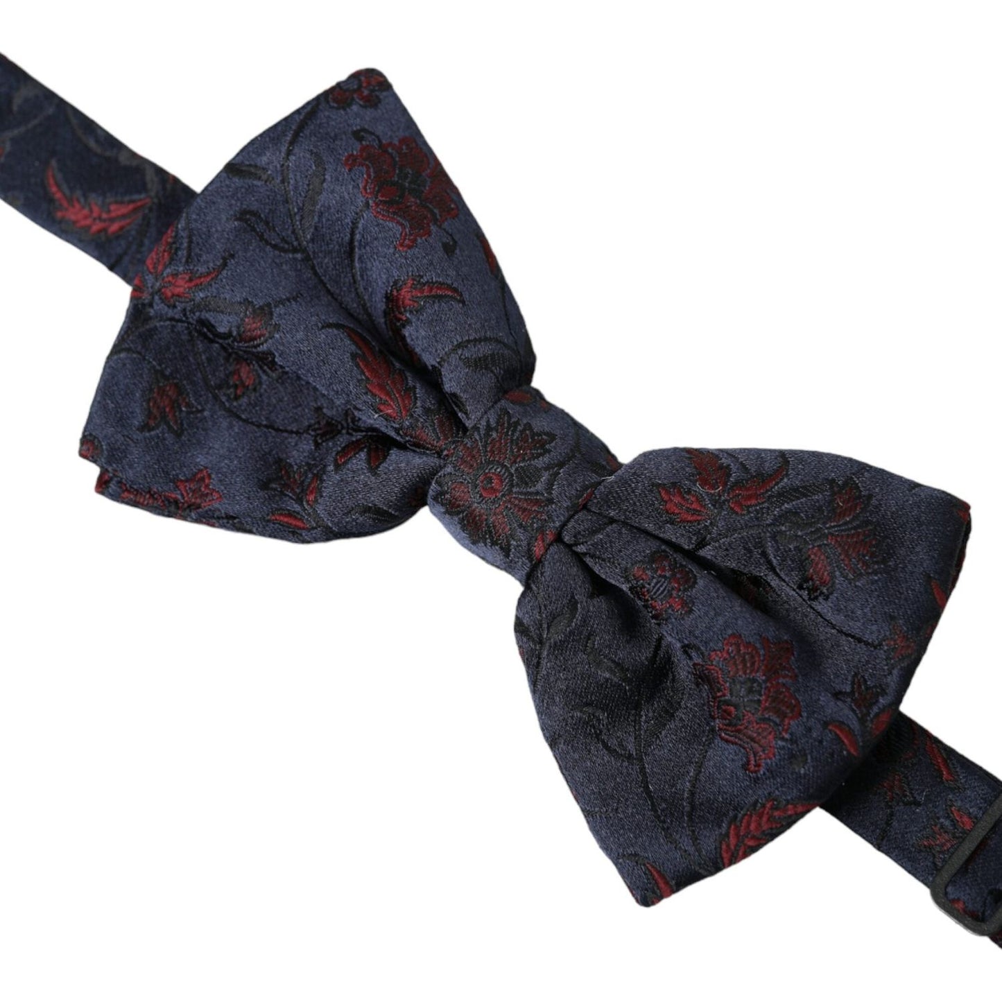 Dolce & Gabbana Blue Floral Brocade Adjustable Neck Men Bow Tie Dolce & Gabbana