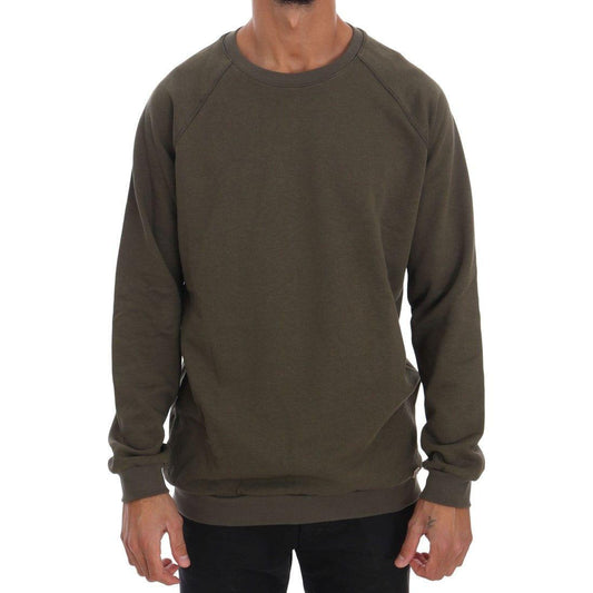 Daniele Alessandrini Green Crewneck Cotton Sweater