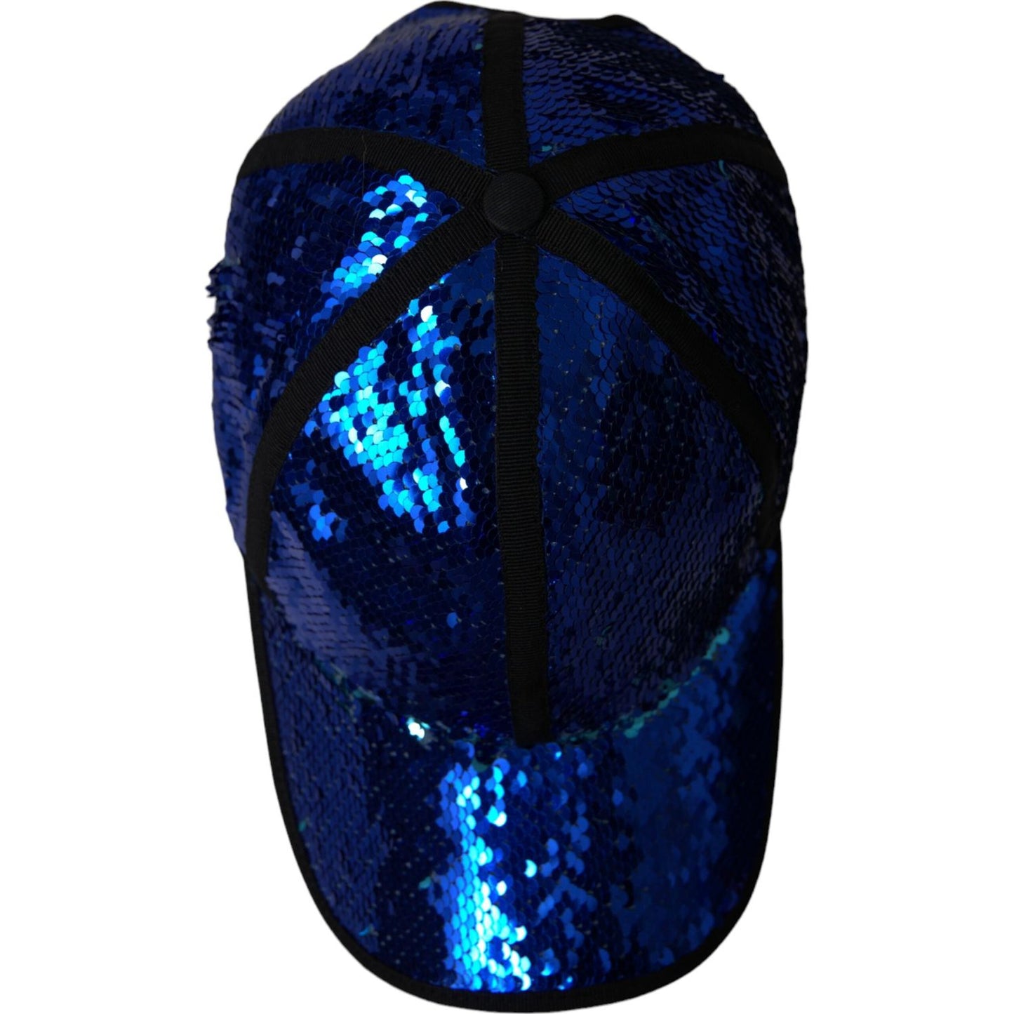 Dolce & Gabbana Royal Blue Sequin Baseball Hat Men Dolce & Gabbana