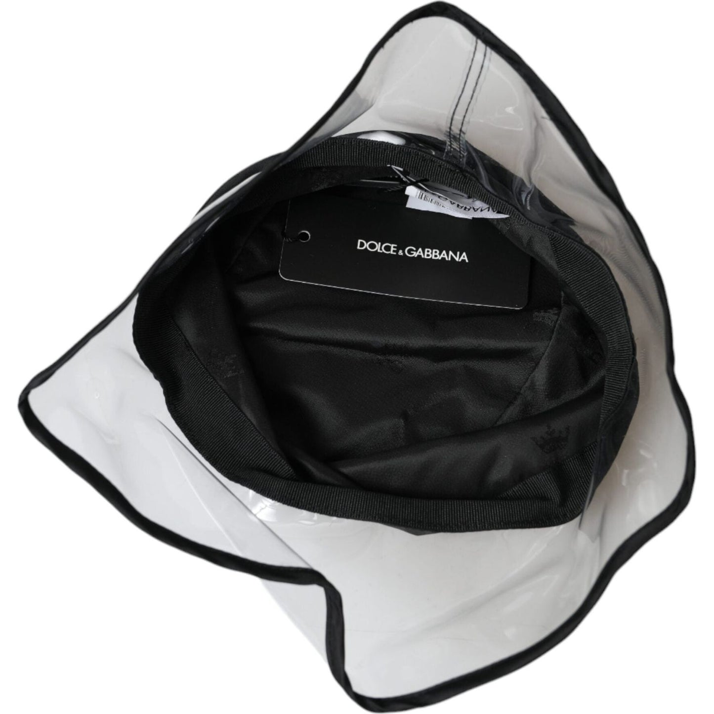 Dolce & Gabbana Black Polyester Plastic Bucket Hat Men Dolce & Gabbana