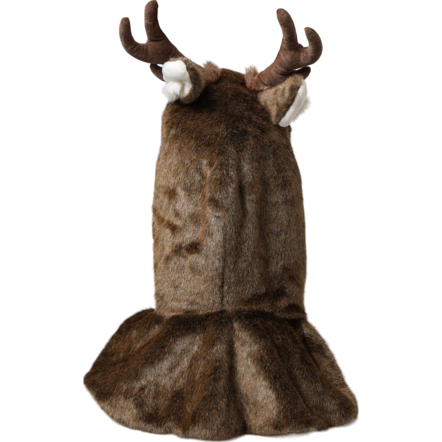 Dolce & Gabbana Brown Deer Faux Fur Whole Head Hat Dolce & Gabbana