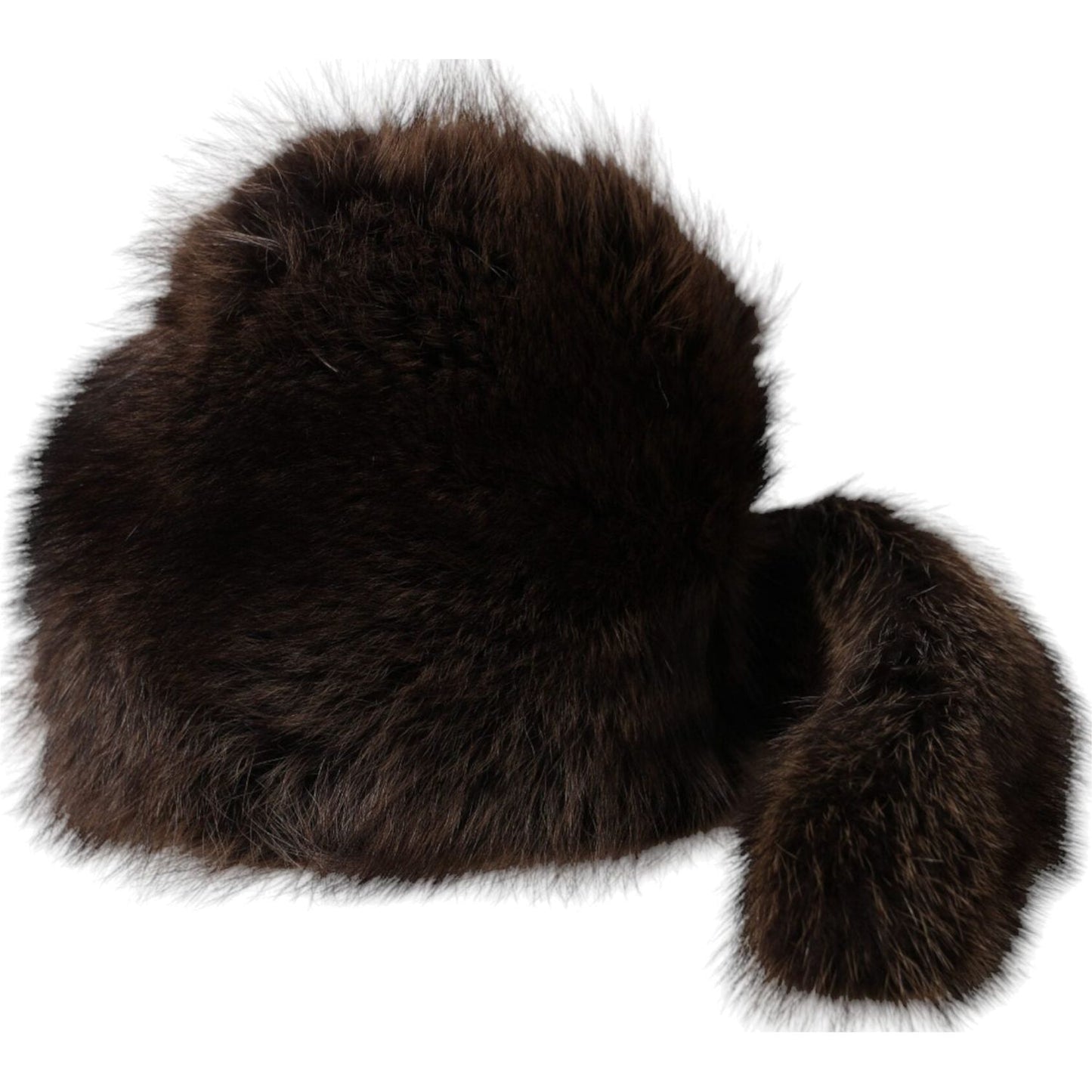 Dolce & Gabbana Women Brown Raccoon Fur Bucket Hat Dolce & Gabbana