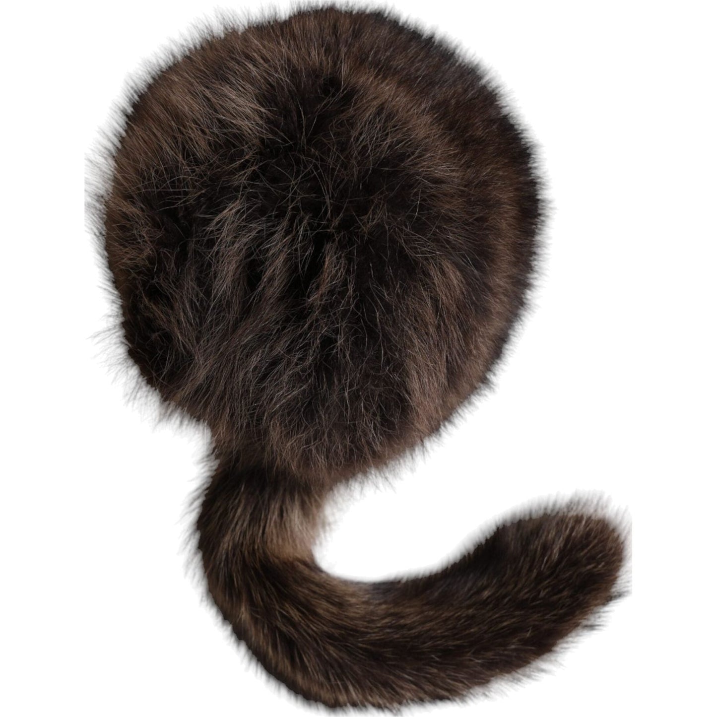 Dolce & Gabbana Women Brown Raccoon Fur Bucket Hat Dolce & Gabbana