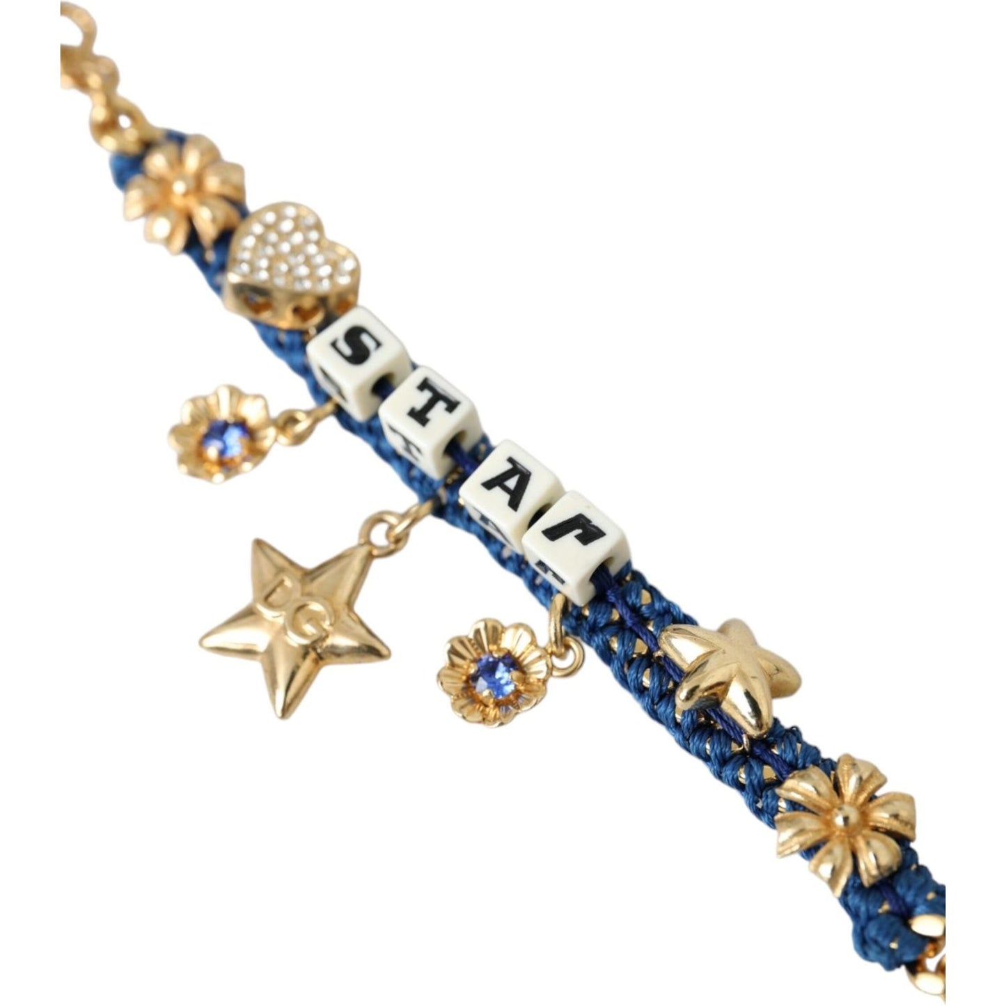 Dolce & Gabbana Gold Tone Brass Chain Star Fashion Bracelet Dolce & Gabbana