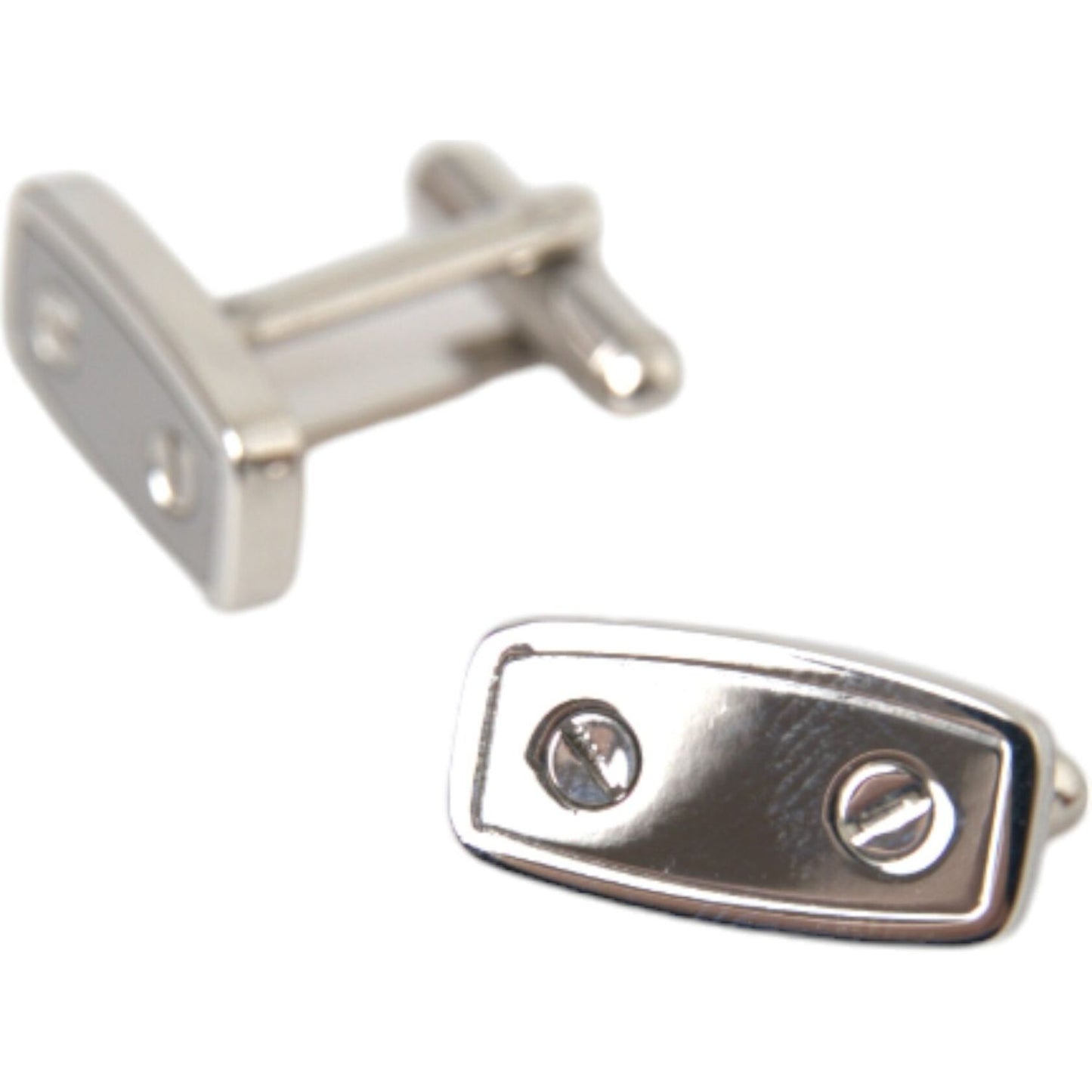 Dolce & Gabbana Silver Plated Metal Brass Pin Men Cufflinks Dolce & Gabbana