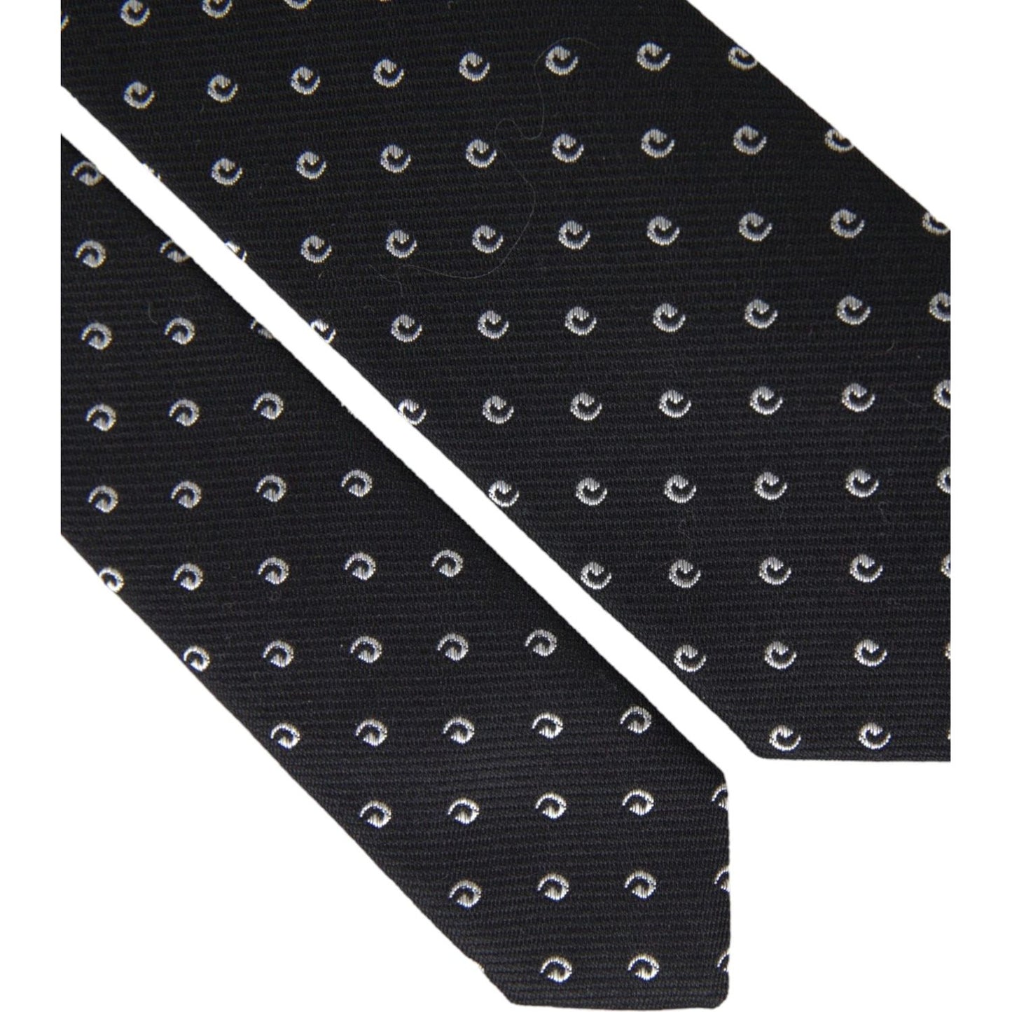 Dolce & Gabbana Black Logo Cotton Blend Adjustable Tie Dolce & Gabbana