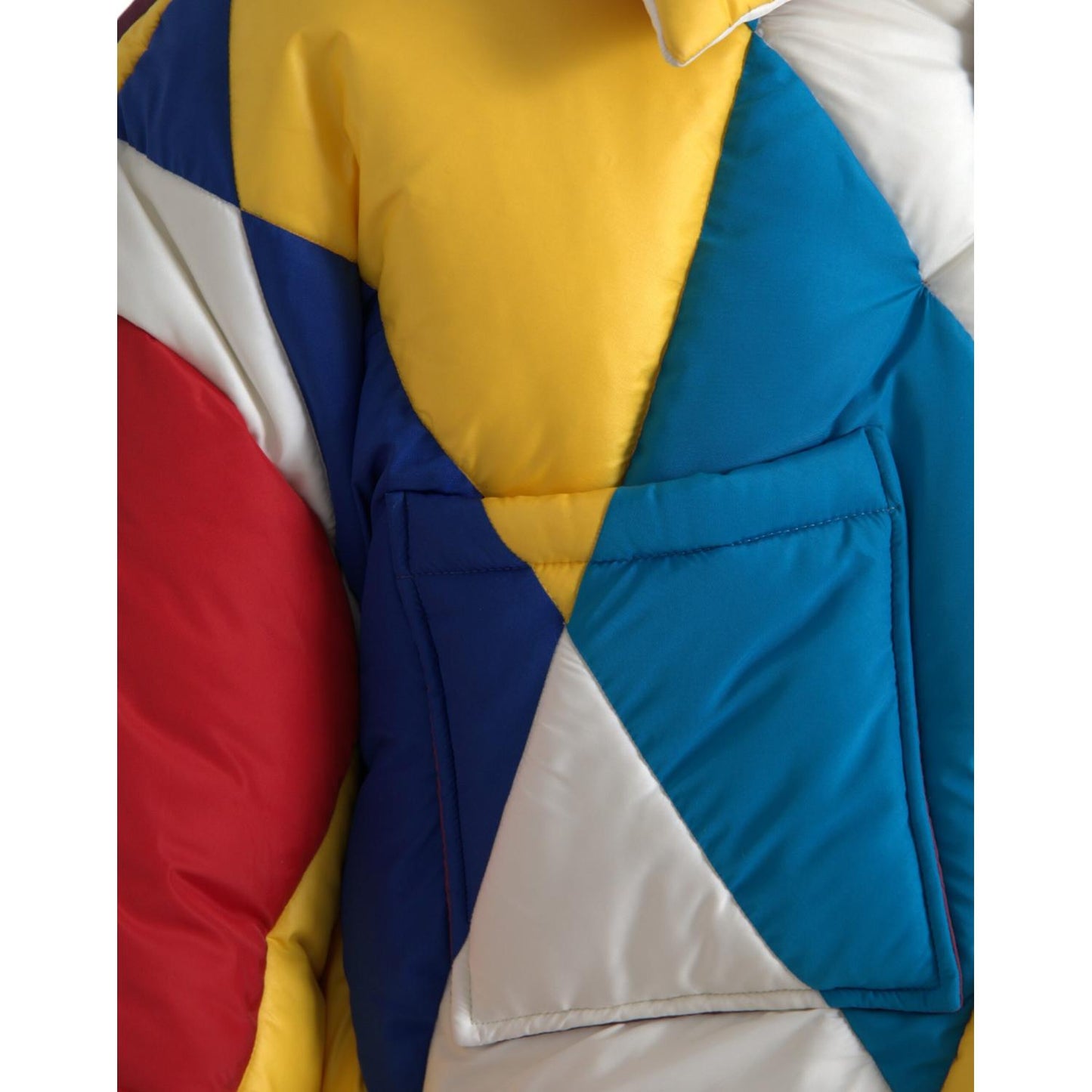 Dolce & Gabbana Multicolor Windbreaker Puffer Jacket Men Dolce & Gabbana