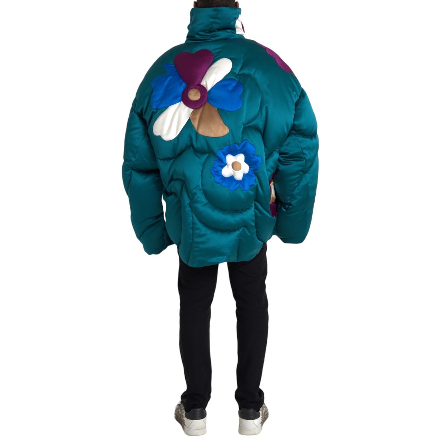 Dolce & Gabbana Multicolor Floral Windbreaker Puffer Jacket 1728,67345645728,Clothing,Dolce & Gabbana,IT52 | XL,Jackets & Coats - Clothing,Jackets - Men - Clothing,Material: 100% Polyester,Men,Men - Clothing,Multicolor,New with tags,Parkas - Jackets & Coa