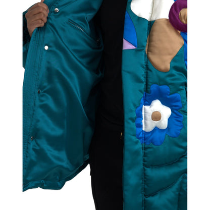Dolce & Gabbana Multicolor Floral Windbreaker Puffer Jacket 1728,67345645728,Clothing,Dolce & Gabbana,IT52 | XL,Jackets & Coats - Clothing,Jackets - Men - Clothing,Material: 100% Polyester,Men,Men - Clothing,Multicolor,New with tags,Parkas - Jackets & Coa