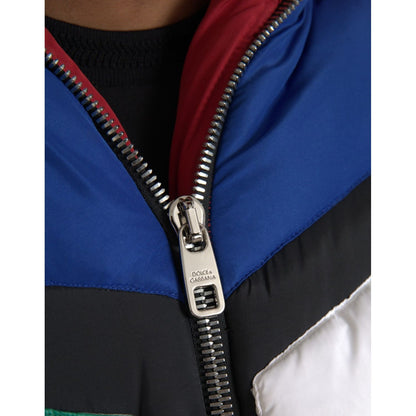 Dolce & Gabbana Multicolor Quilted Hooded Puffer Jacket 1728,67345645728,Clothing,Dolce & Gabbana,Full-Length Jackets - Jackets & Coats - Clothing,IT52 | XL,Jackets & Coats - Clothing,Jackets - Men - Clothing,Material: 50% Polyester 50% Nylon,Men,Men - Cl