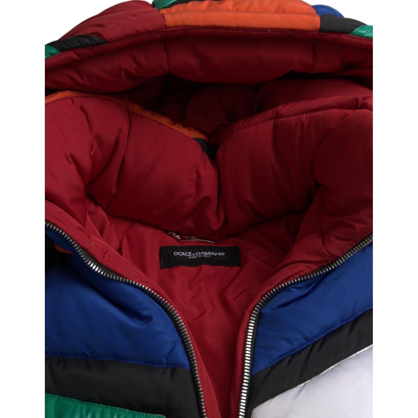 Dolce & Gabbana Multicolor Quilted Hooded Puffer Jacket 1728,67345645728,Clothing,Dolce & Gabbana,Full-Length Jackets - Jackets & Coats - Clothing,IT52 | XL,Jackets & Coats - Clothing,Jackets - Men - Clothing,Material: 50% Polyester 50% Nylon,Men,Men - Cl