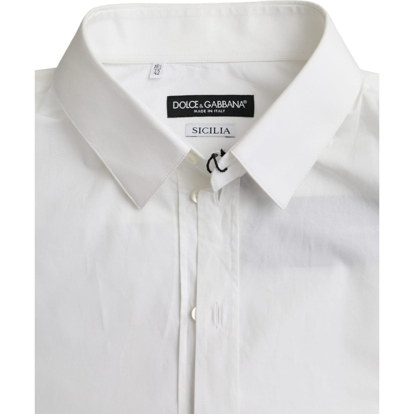 Dolce & Gabbana White Cotton Formal Dress Top SICILIA Shirt Dolce & Gabbana