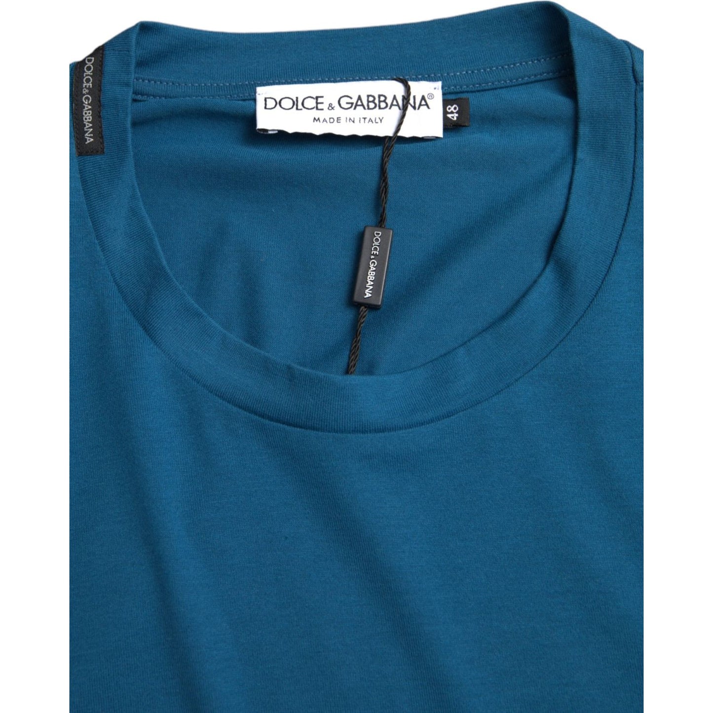 Dolce & Gabbana Blue Logo Round Neck Short Sleeves T-shirt Dolce & Gabbana