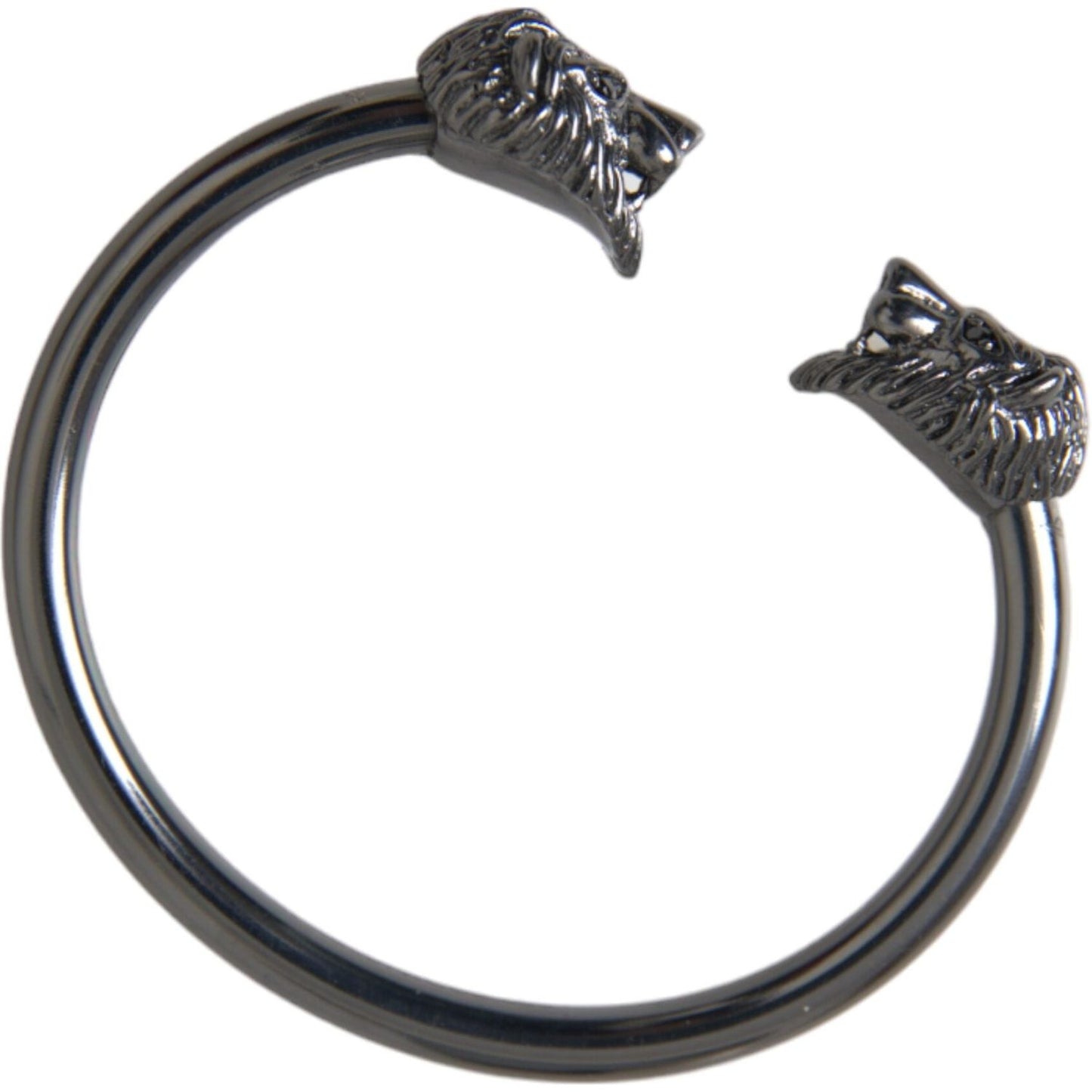 Nialaya Black Rhodium Lion Bangle Bracelet Women Nialaya