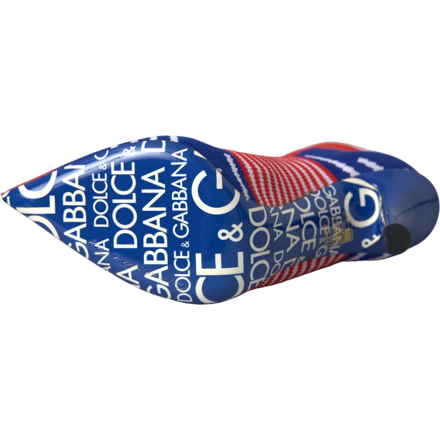 Dolce & Gabbana Red Blue Stretch Sock Style Ankle Boots Logo Shoes Dolce & Gabbana