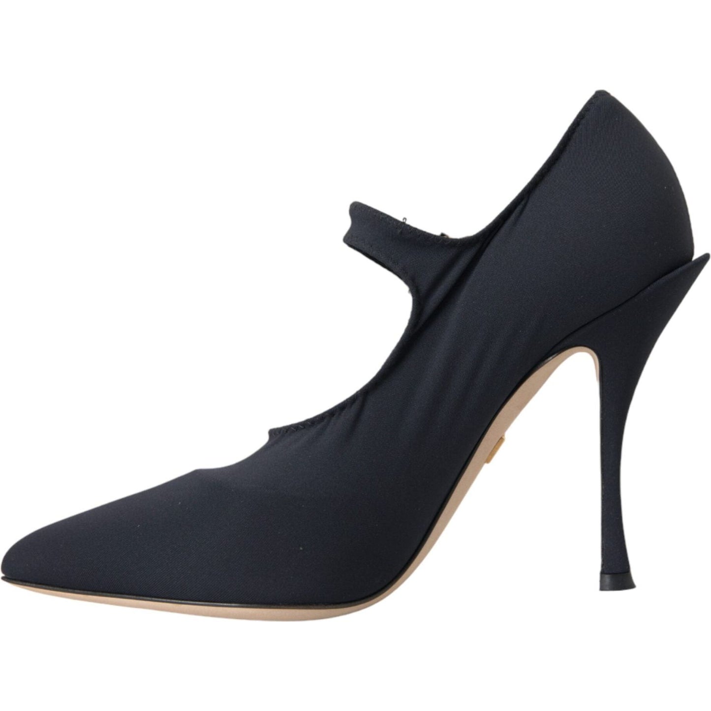 Dolce & Gabbana Black Mary Jane Jersey Crystal Pumps Shoes Dolce & Gabbana