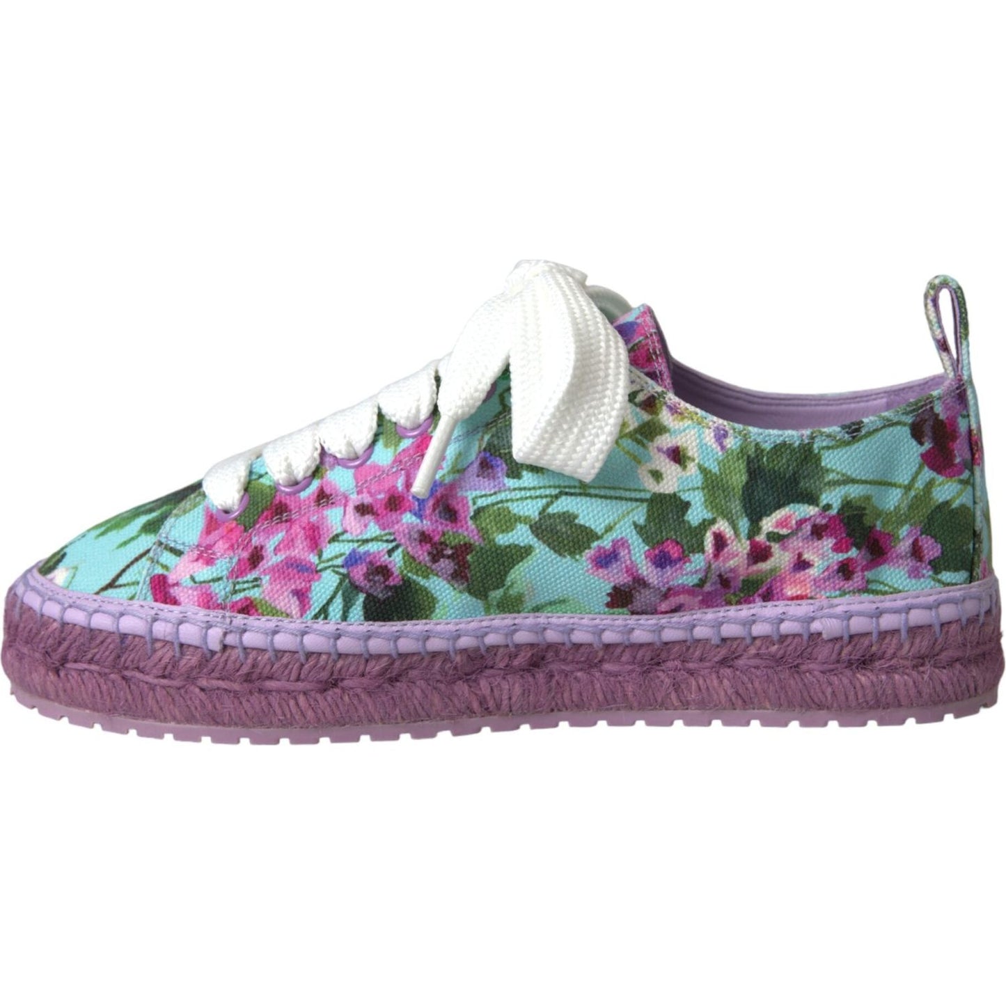 Dolce & Gabbana Multicolor Canvas Floral Espadrilles Sneakers Shoes Dolce & Gabbana