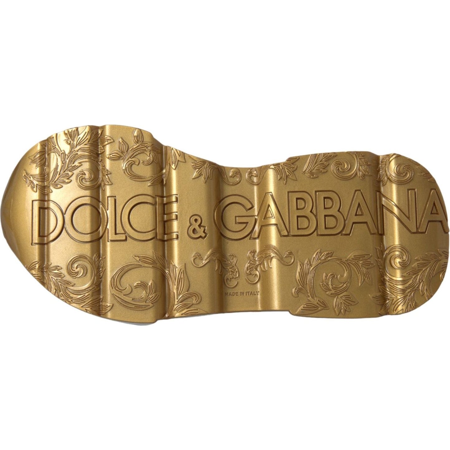 Dolce & Gabbana White Gold Low Top Daymaster Sneakers Women Shoes Dolce & Gabbana