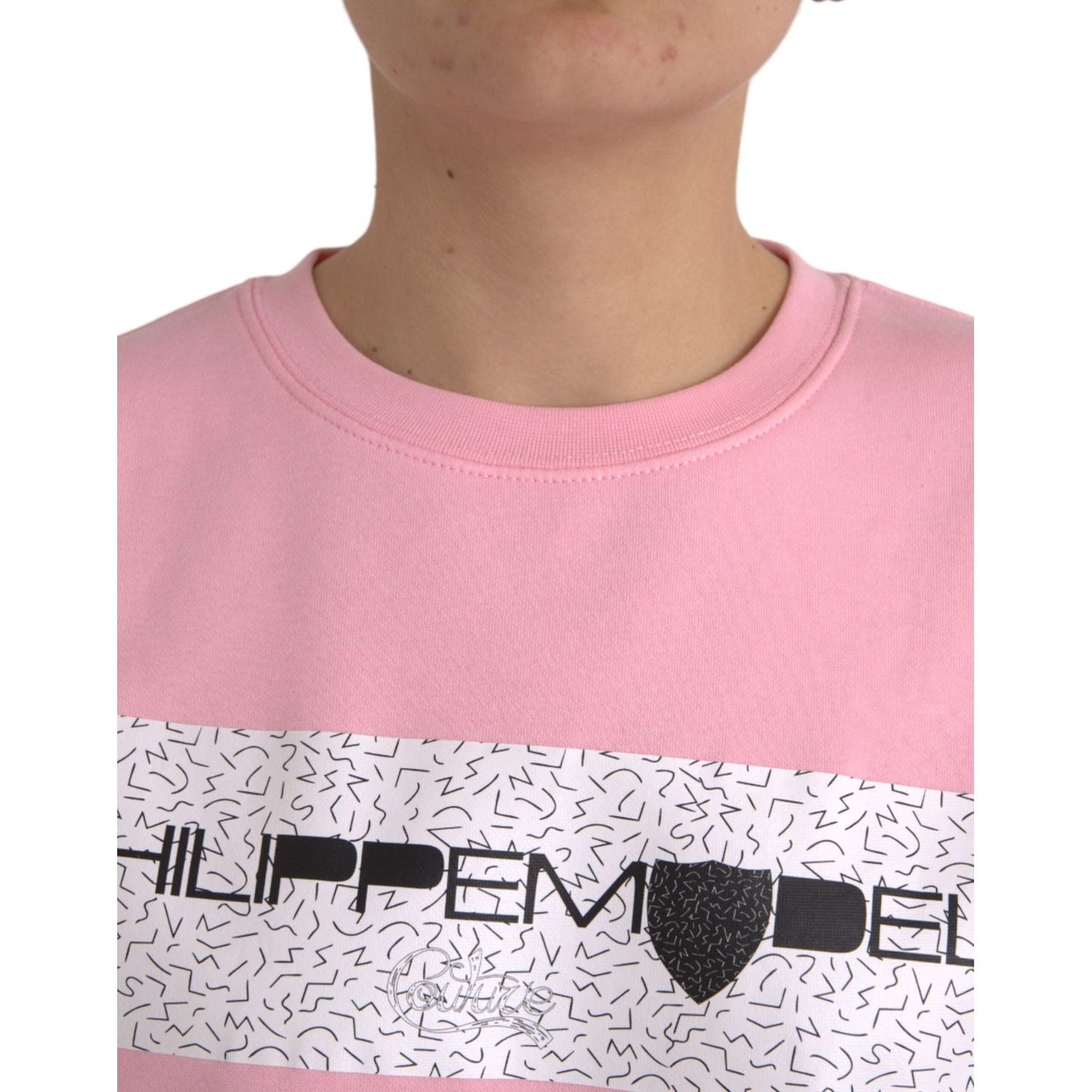 Philippe Model Pink Cotton Logo Long Sleeves Pullover Sweater Philippe Model