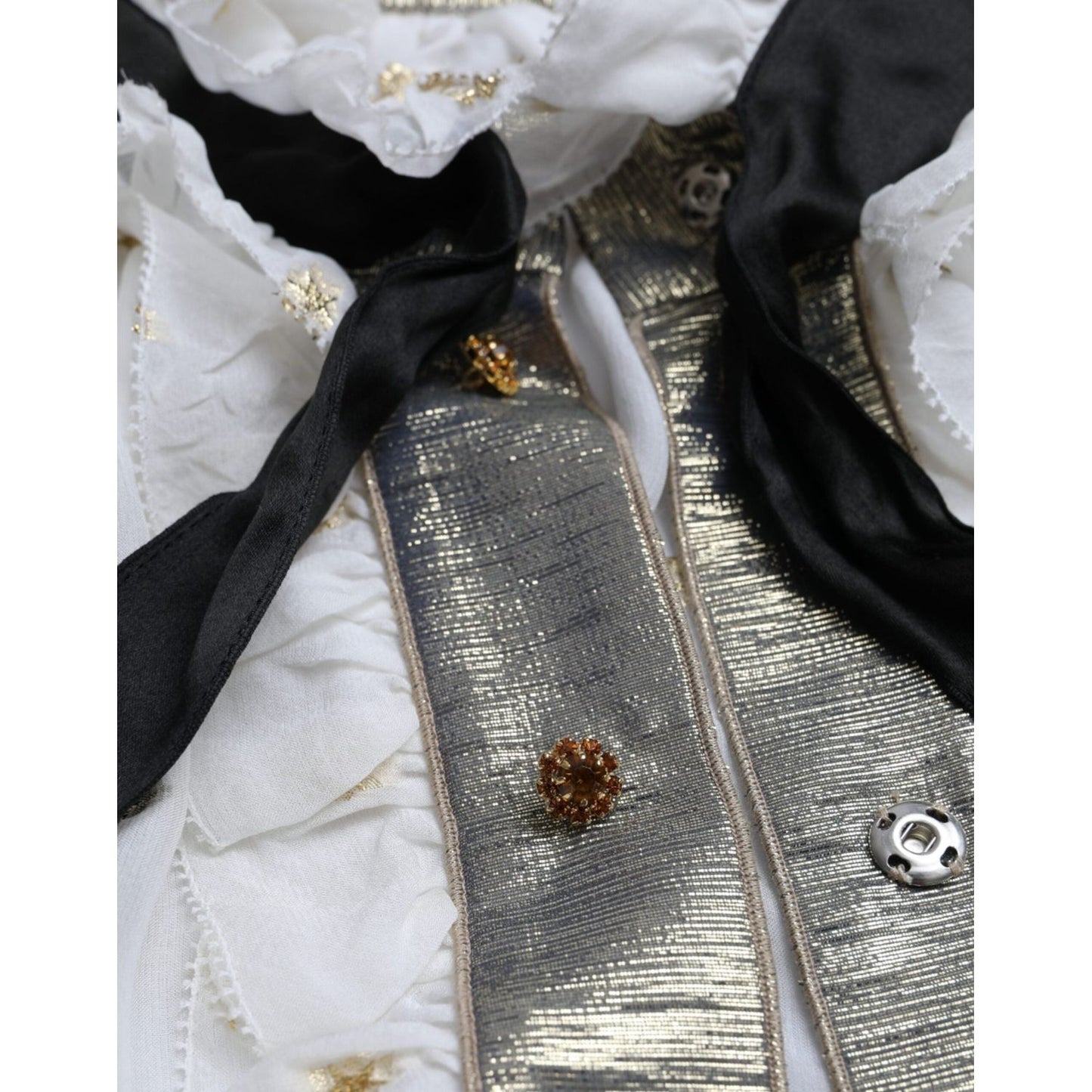 Dolce & Gabbana Off White Silk Blend Ascot Collar Blouse Top 1728,67345645728,Blouses - Shirts - Clothing,Clothing,Dolce & Gabbana,IT42|M,Material: 77% Silk 23% Polyester,New with tags,Off White,Shirts - Clothing,Tops & T-Shirts - Women - Clothing,Women,W