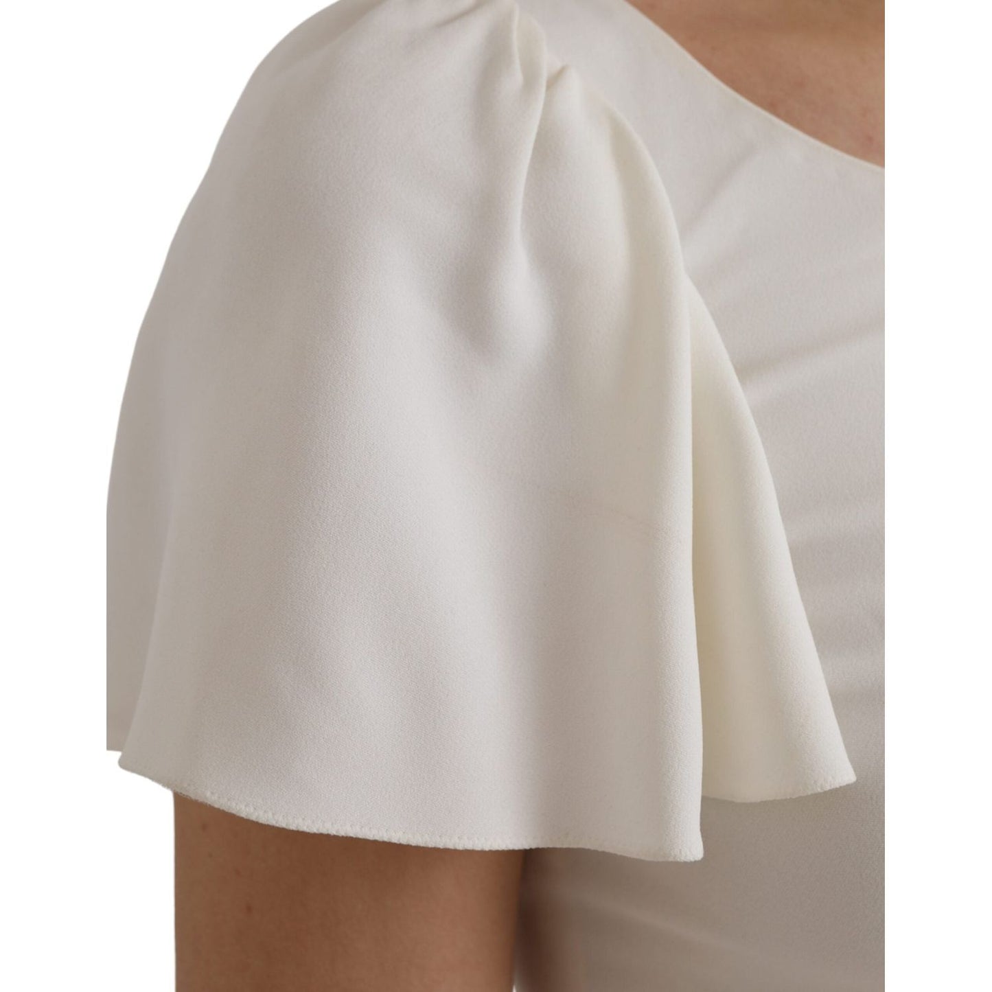 Dolce & Gabbana White Viscose Round Neck Short Sleeves Top Dolce & Gabbana