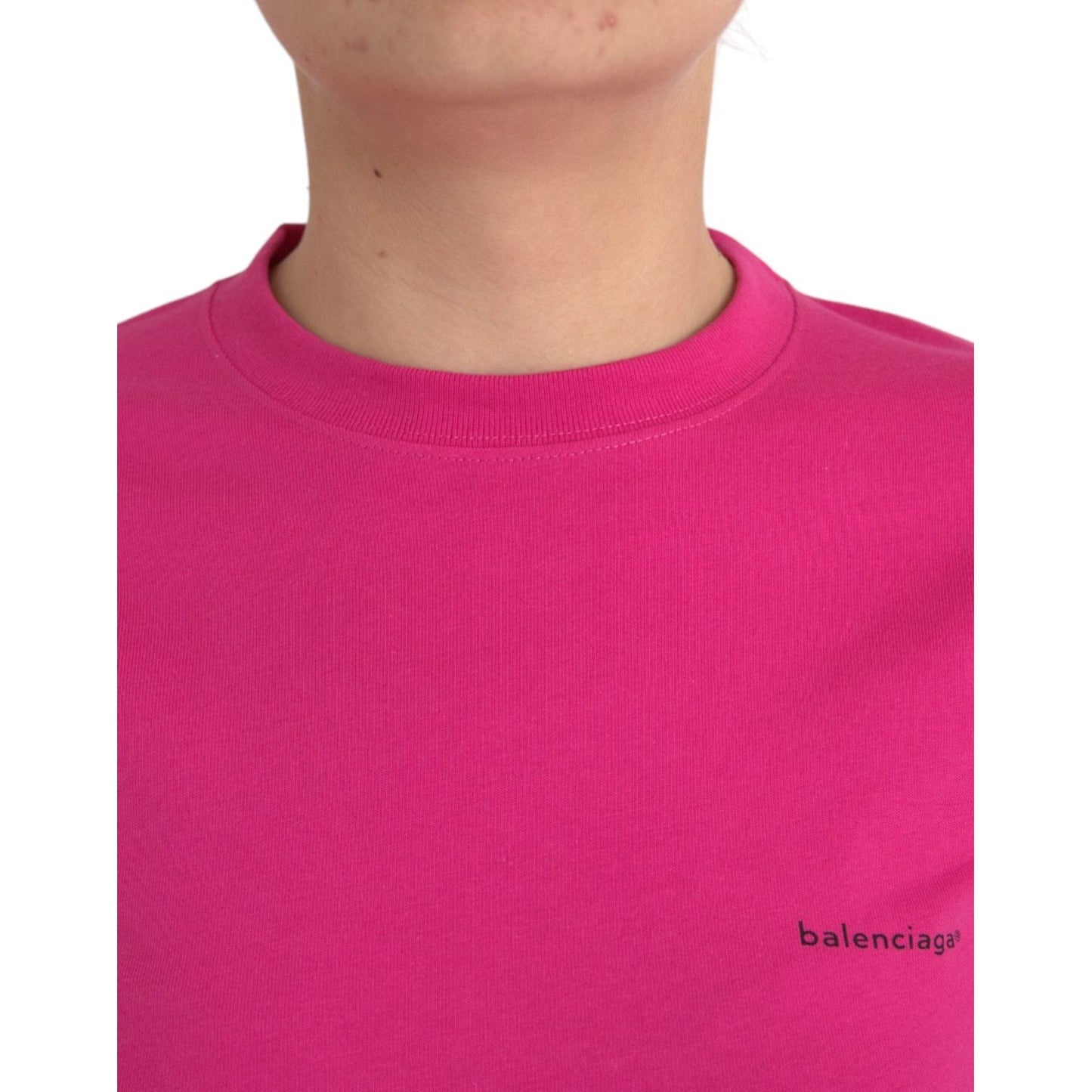 Balenciaga Pink Cotton Crew Neck Short Sleeves Tee T-shirt Balenciaga