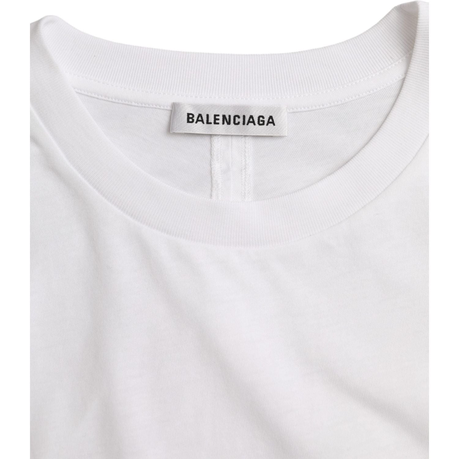 Balenciaga White Cotton Crew Neck Short Sleeves T-shirt