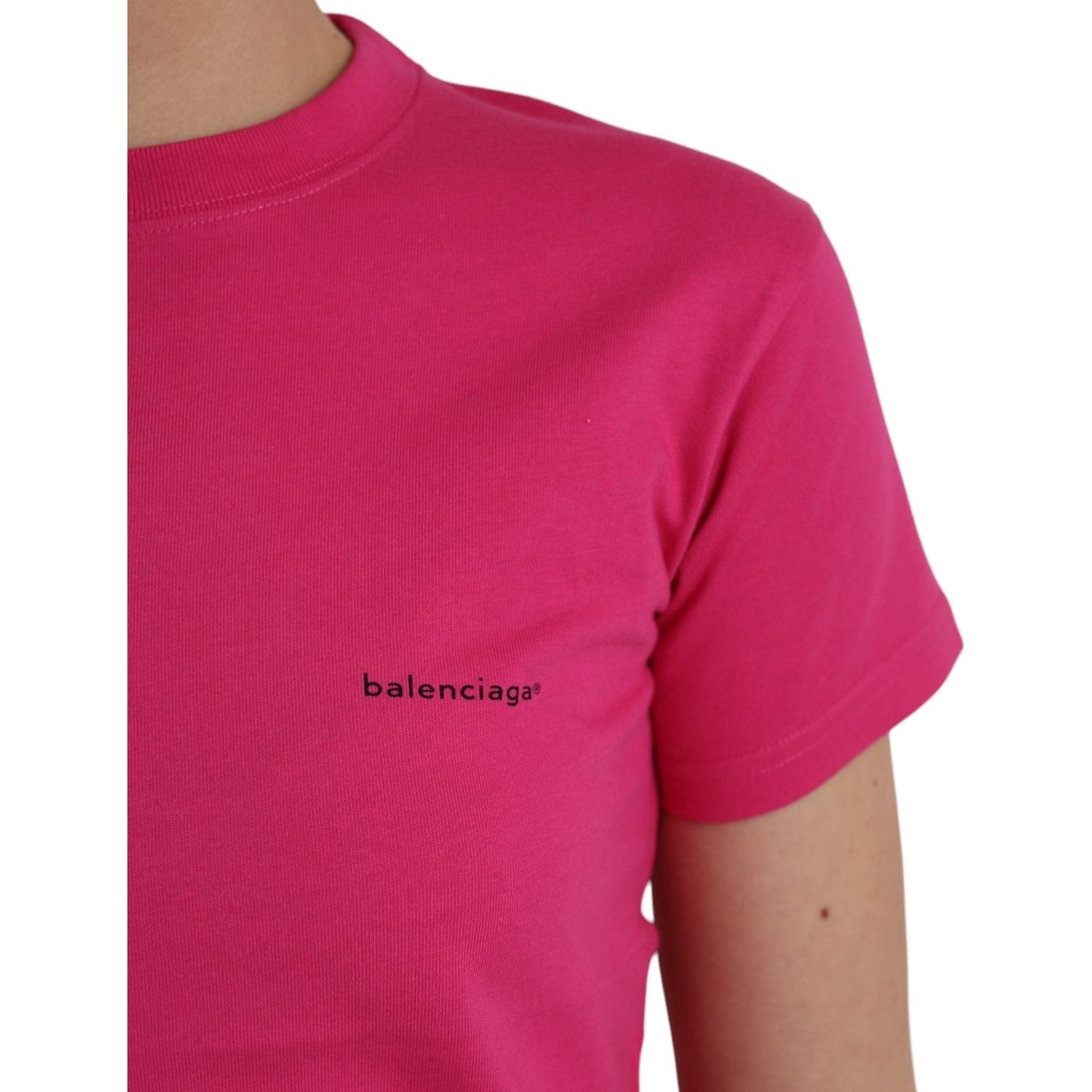 Balenciaga Pink Cotton Crew Neck Short Sleeves Tee T-shirt Balenciaga