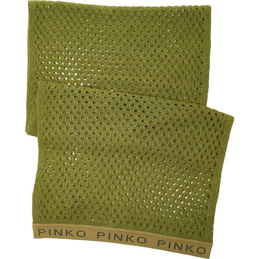 PINKO Green Acrylic Scarf PINKO