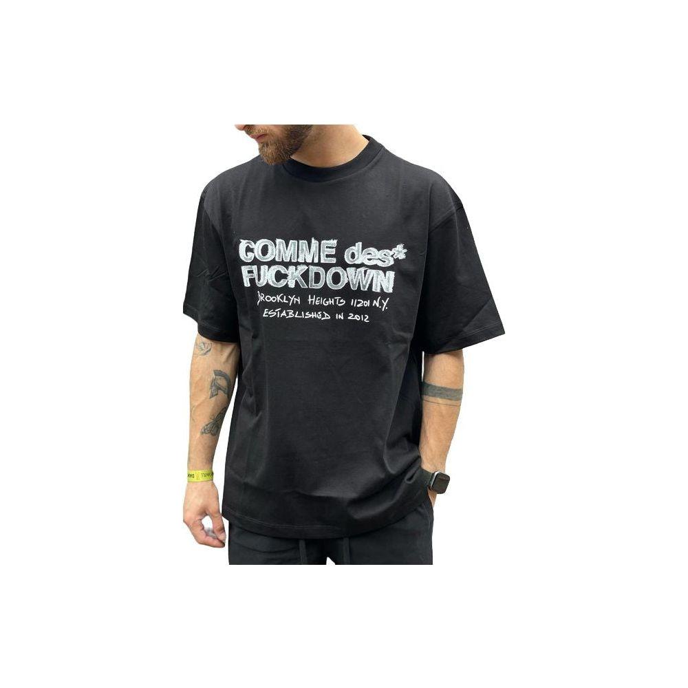 Comme Des Fuckdown Black Cotton T-Shirt Comme Des Fuckdown