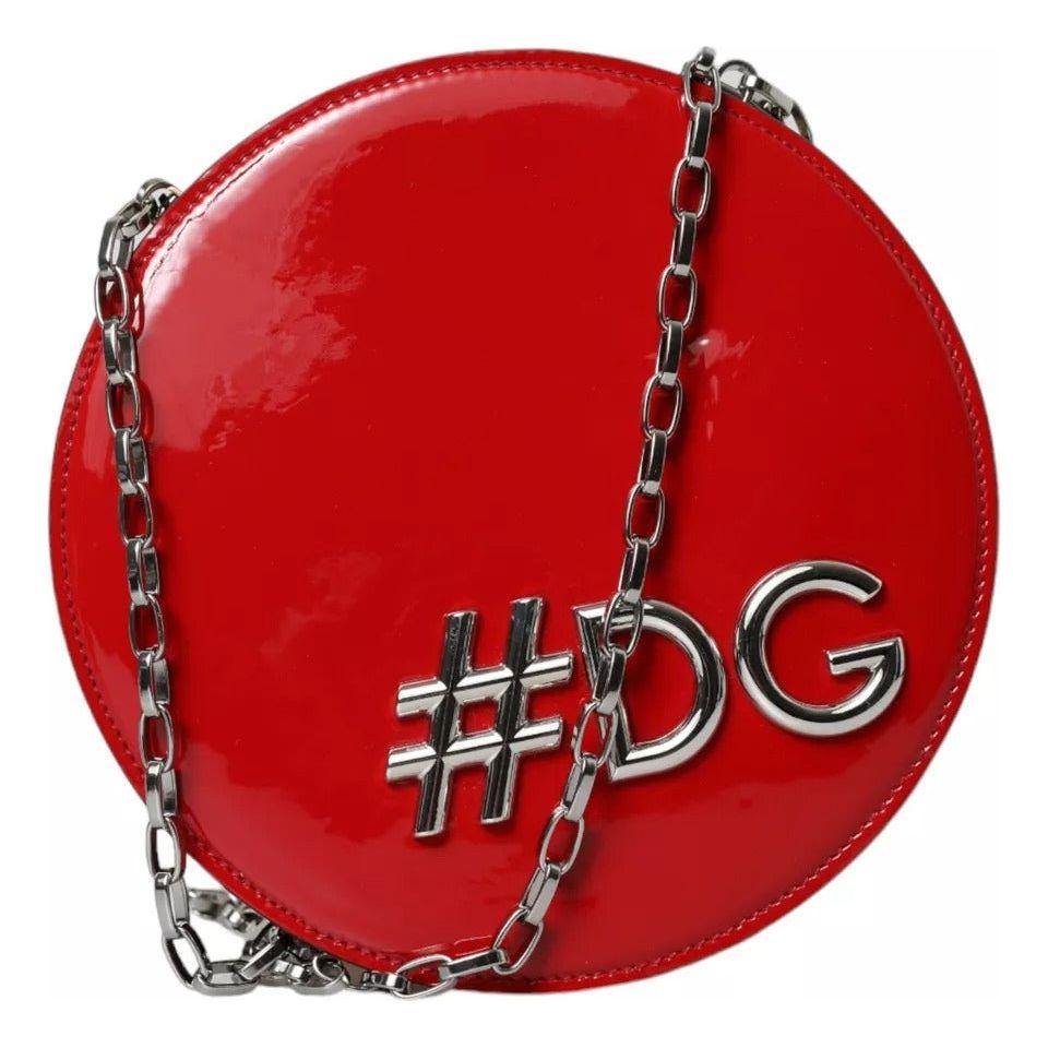 Dolce & Gabbana Red Patent Leather DG GIRLS Clutch Shoulder Bag Dolce & Gabbana