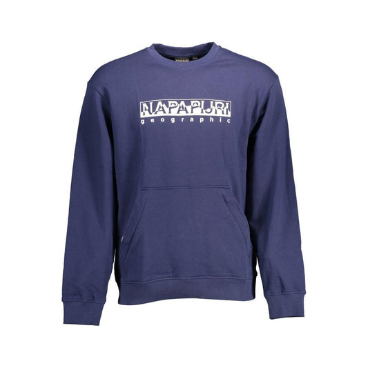 Napapijri Blue Cotton Men Sweater Napapijri