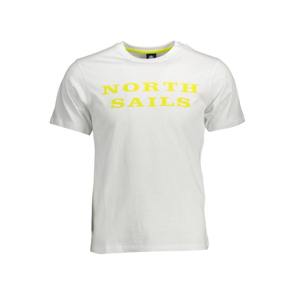 North Sails White Cotton Men T-Shirt North Sails