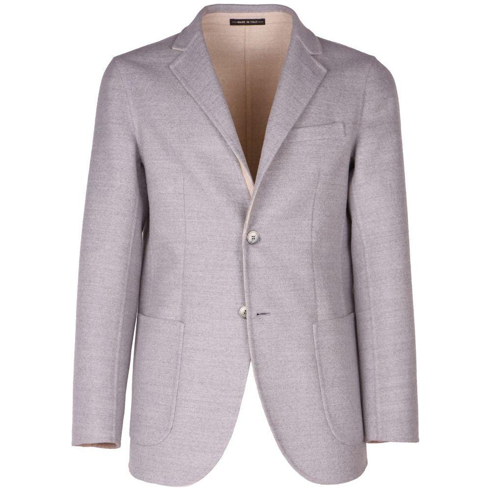 Made in Italy Gray Wool Vergine Blazer Made in Italy