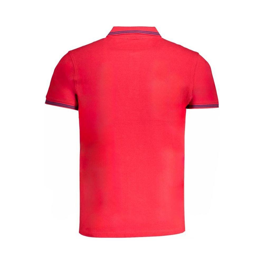 Cavalli Class Red Cotton Polo Shirt Cavalli Class