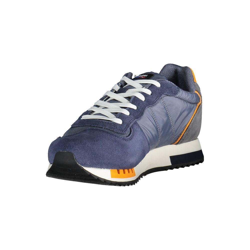 Blauer Blue Leather Men Sneaker Blauer