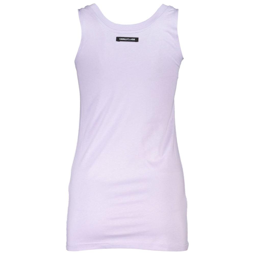 Cavalli Class Purple Cotton Women Top Cavalli Class