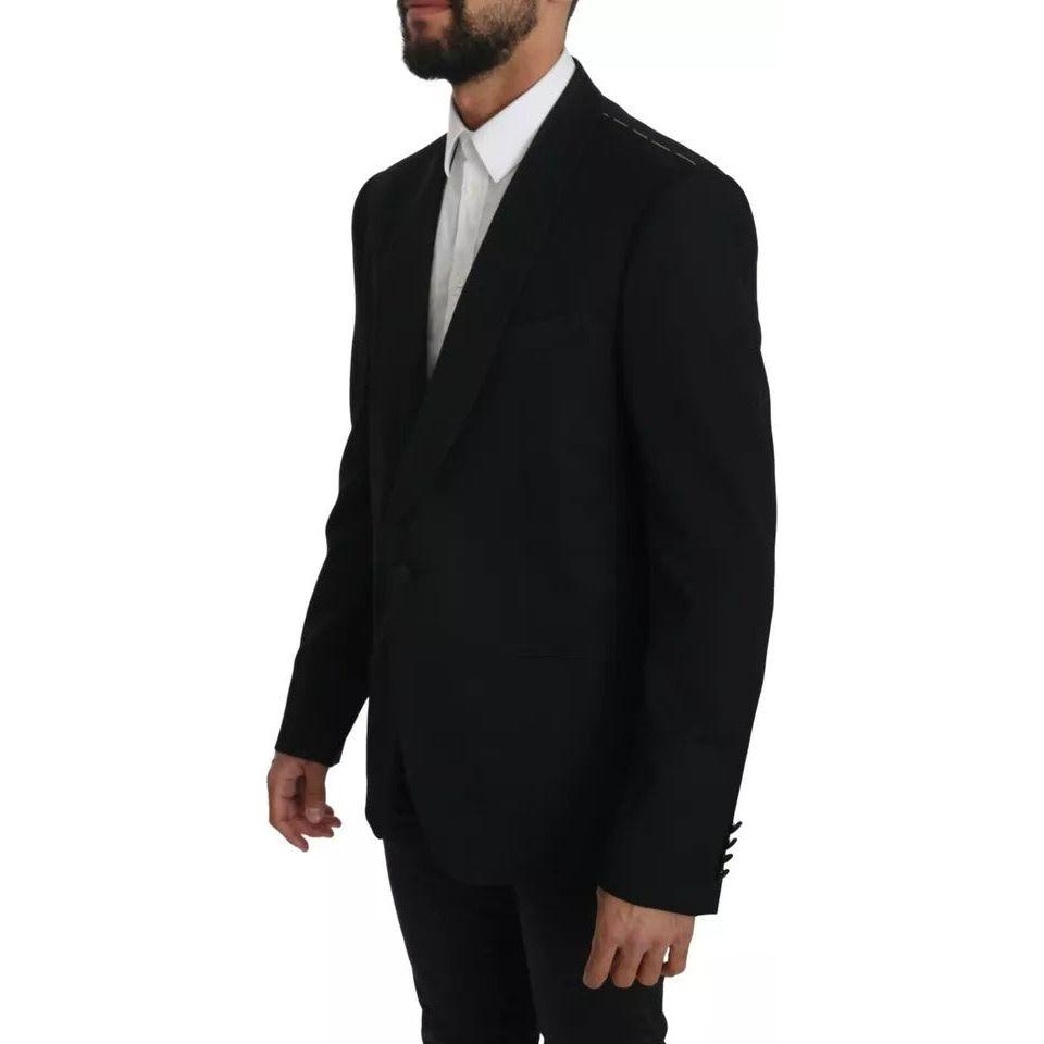 Dolce & Gabbana Black Single Breasted Formal Coat Blazer Dolce & Gabbana