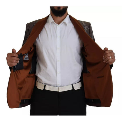 Dolce & Gabbana Bronze Monkey Print Silk Slim Jacket Blazer 1728,67345645728,Blazers - Men - Clothing,Blazers - Suits & Blazers - Clothing,Bronze,Clothing,Dolce & Gabbana,IT46 | S,Material: 100% Silk,Men,Men - Clothing,New with tags,Suits & Blazers - Clot