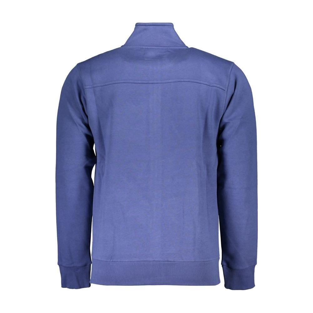 U.S. Grand Polo Classic Blue Zippered Sweatshirt with Embroidery U.S. Grand Polo