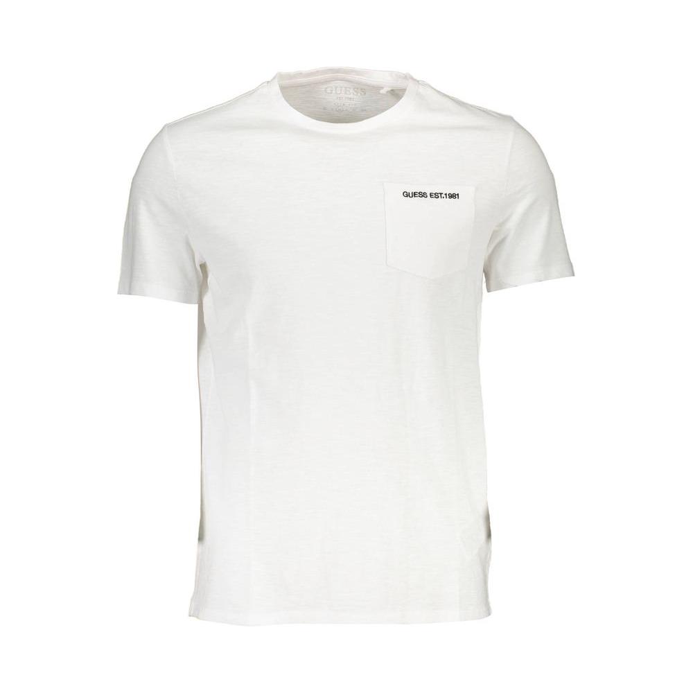 Guess Jeans White Cotton Men T-Shirt Guess Jeans