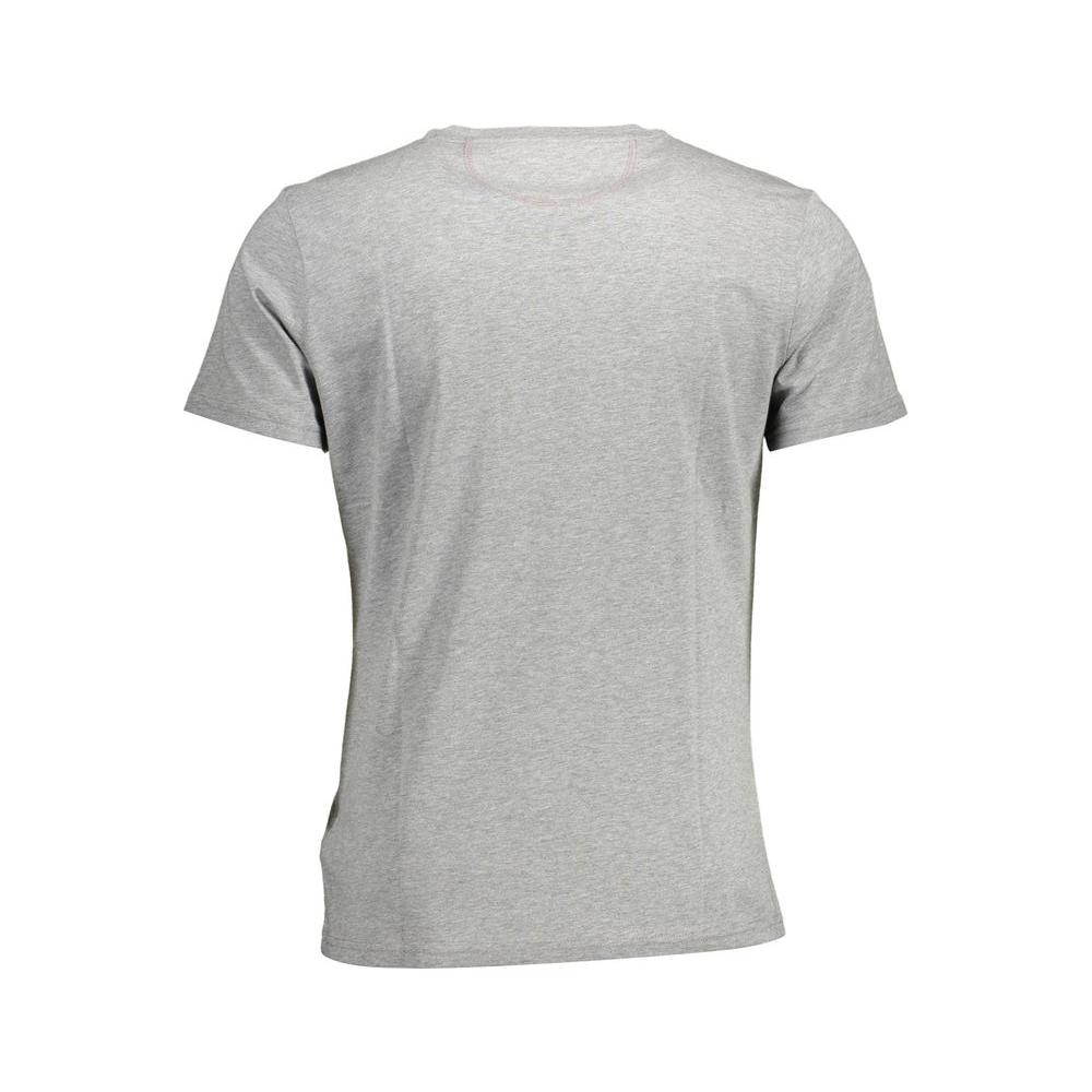 La Martina Gray Cotton Men T-Shirt La Martina