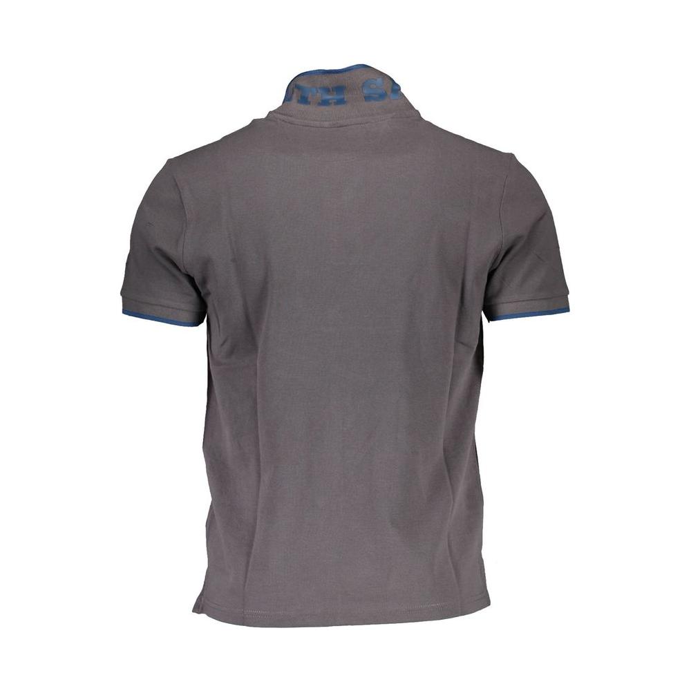 North Sails Gray Cotton Men Polo Shirt North Sails