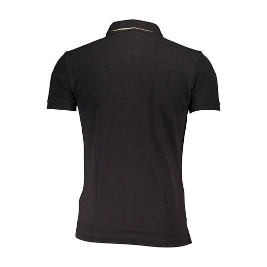 La Martina Black Cotton Men Polo Shirt La Martina