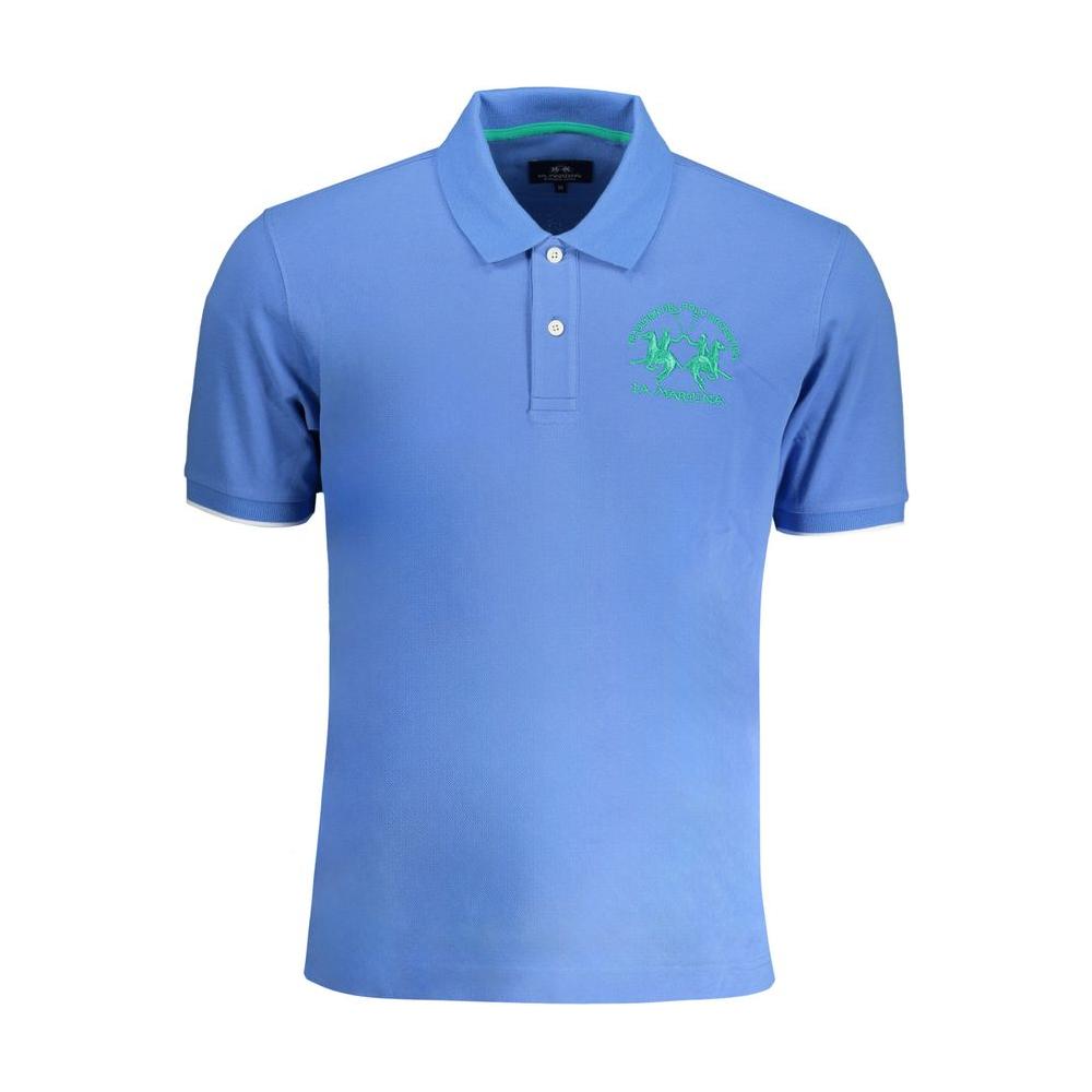 La Martina Light Blue Cotton Polo Shirt La Martina