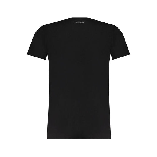 Trussardi Black Cotton T-Shirt Trussardi