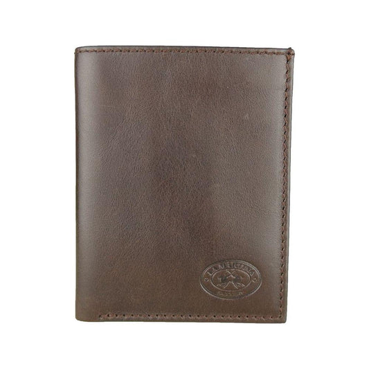 La Martina Elegant Dark Brown Leather Passport Holder La Martina