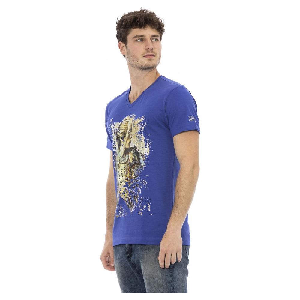 Trussardi Action Blue Cotton Men T-Shirt Trussardi Action